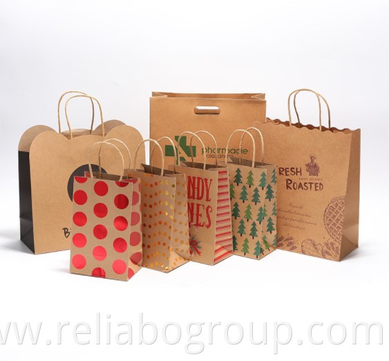 Wholesale high quality OEM custom paper bag full color printing kraft paper bag Eco-Friendly paper gift bag